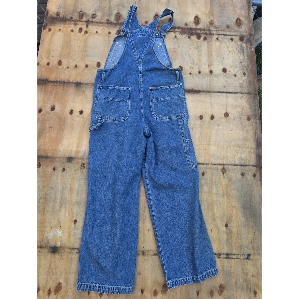 Vintage Calvin Klein Bib Overalls Mens Large Medium Wash Denim 90s Y2K